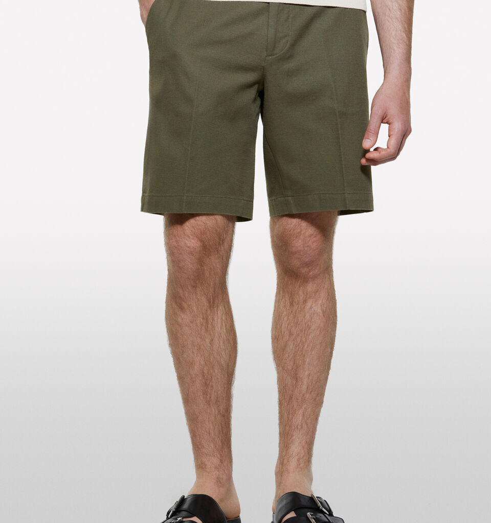 Bermuda regular fit verde militare - pantaloni shorts da uomo - Verde Militare | Sisley image number 4